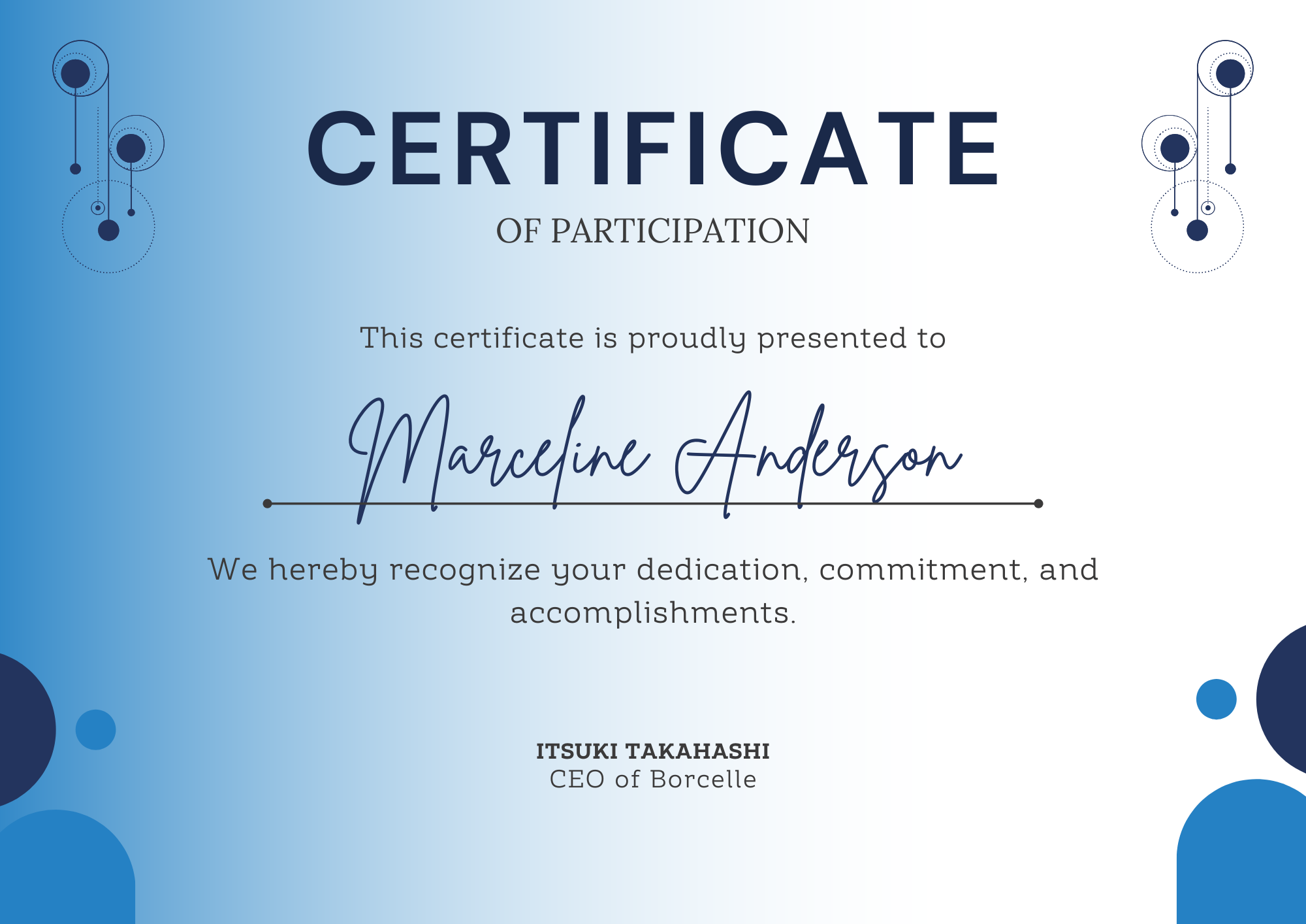 Blue Modern Participation Certificate (1)